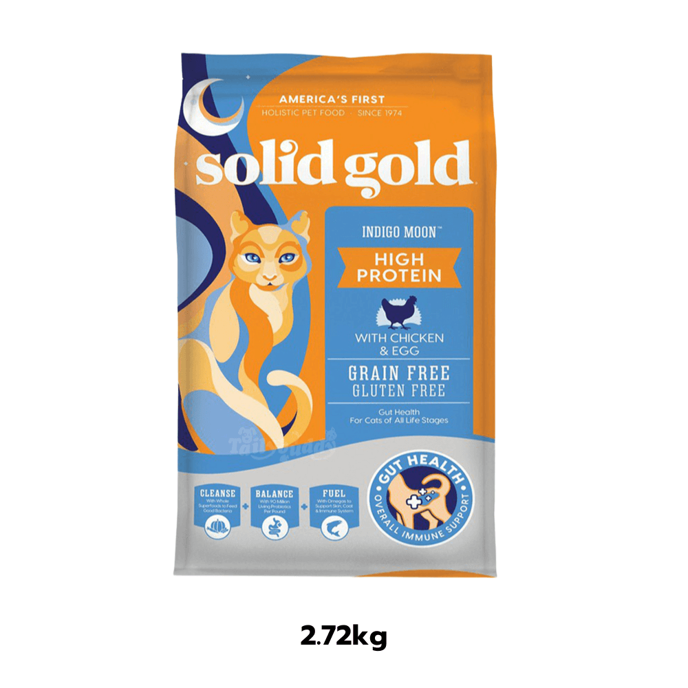 อาหารแมว Solid Gold เกรดโฮลิสติก สูตร Indigo Moon โปรตีนสูง 2.72 กก.